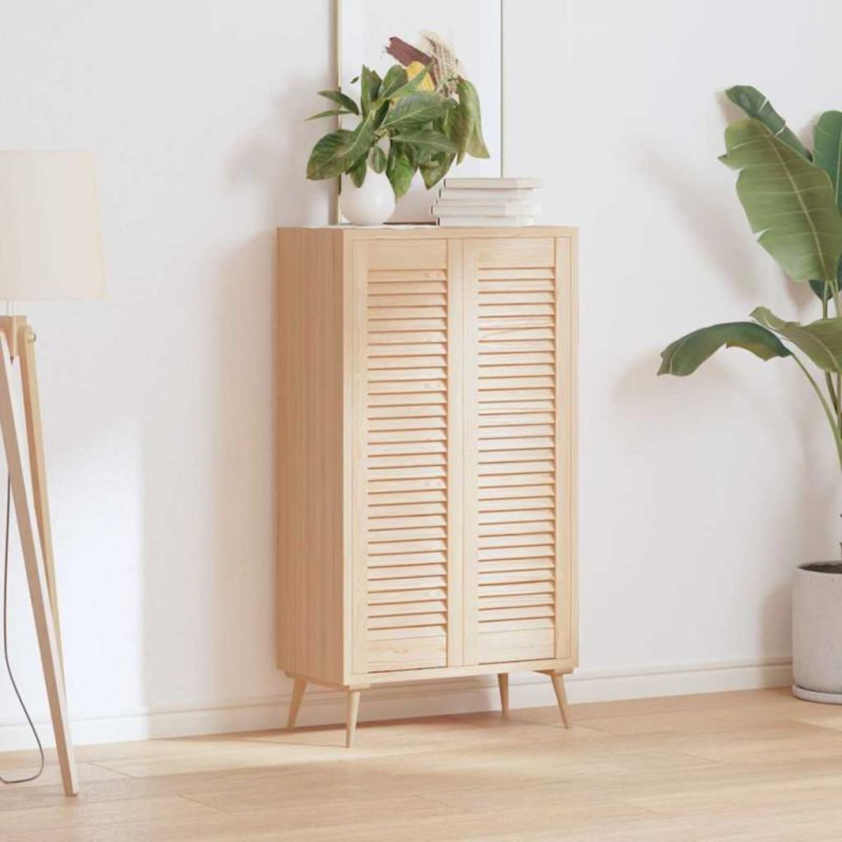 VIDAXL Portes d armoire à persiennes 2 pcs 99x29,5 cm pin massif