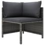 Voir la diapositive 3 : VIDAXL Salon de jardin 5 pcs avec coussins Gris Resine tressee