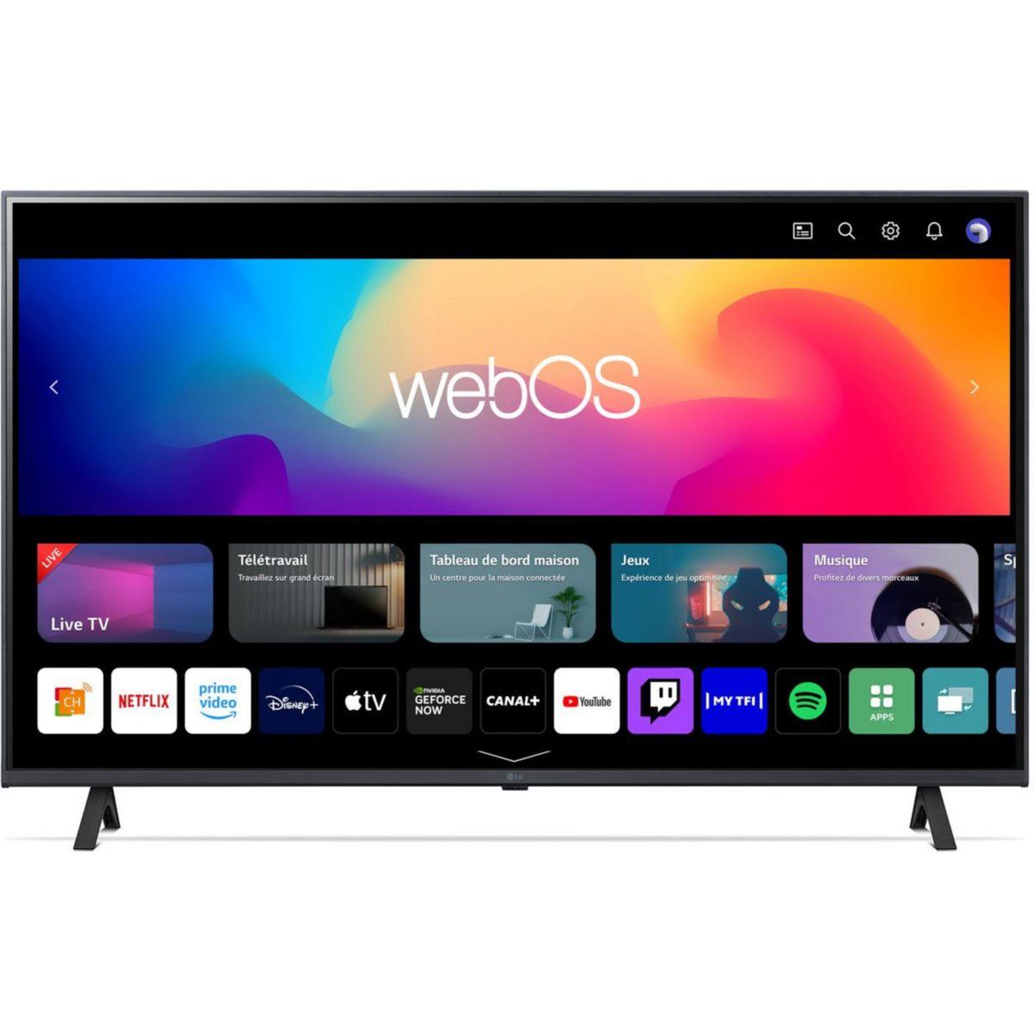 Voir la diapositive 1 : LG TV LED 43UR78