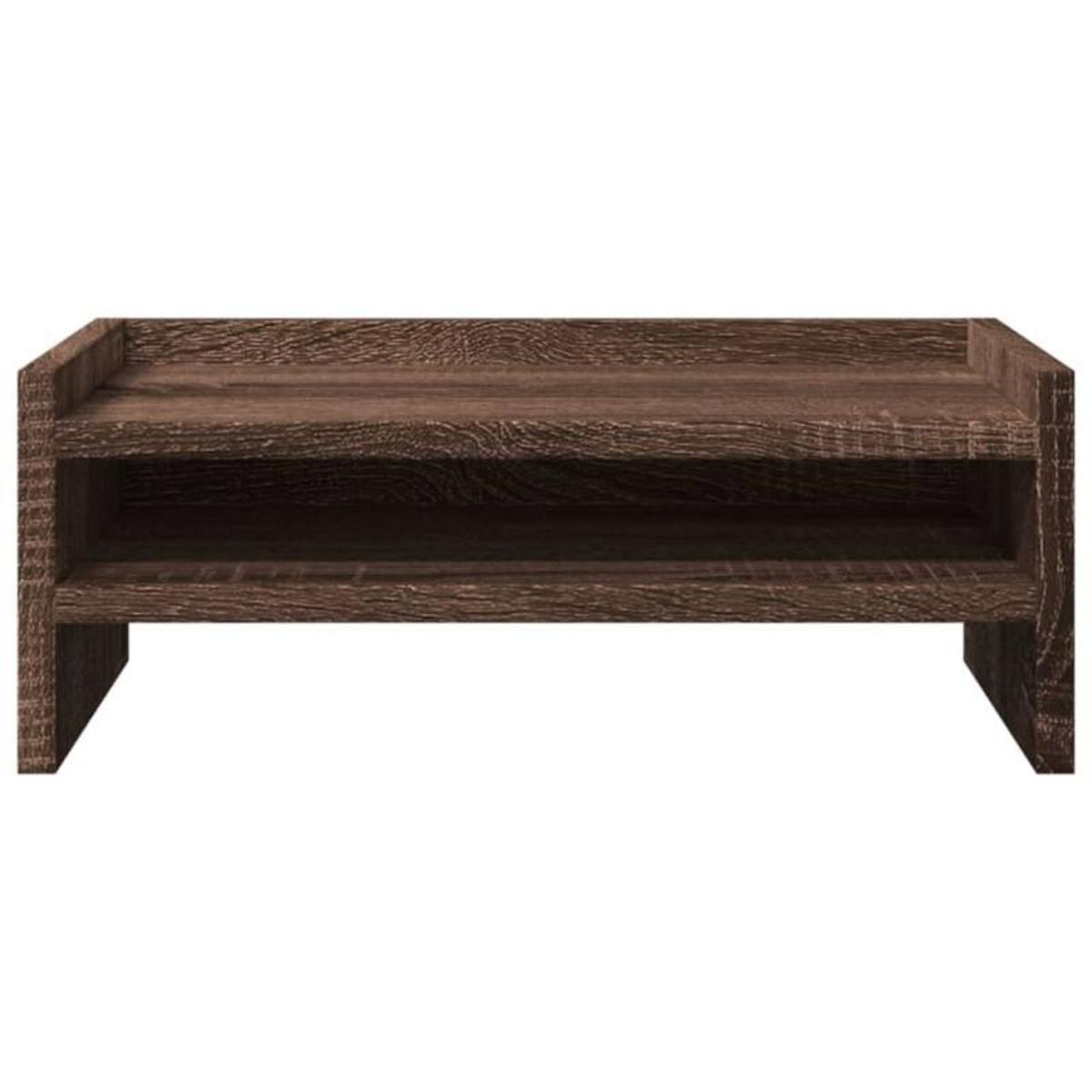 VIDAXL Support de moniteur chêne marron 42x24x16 cm bois d ingénierie