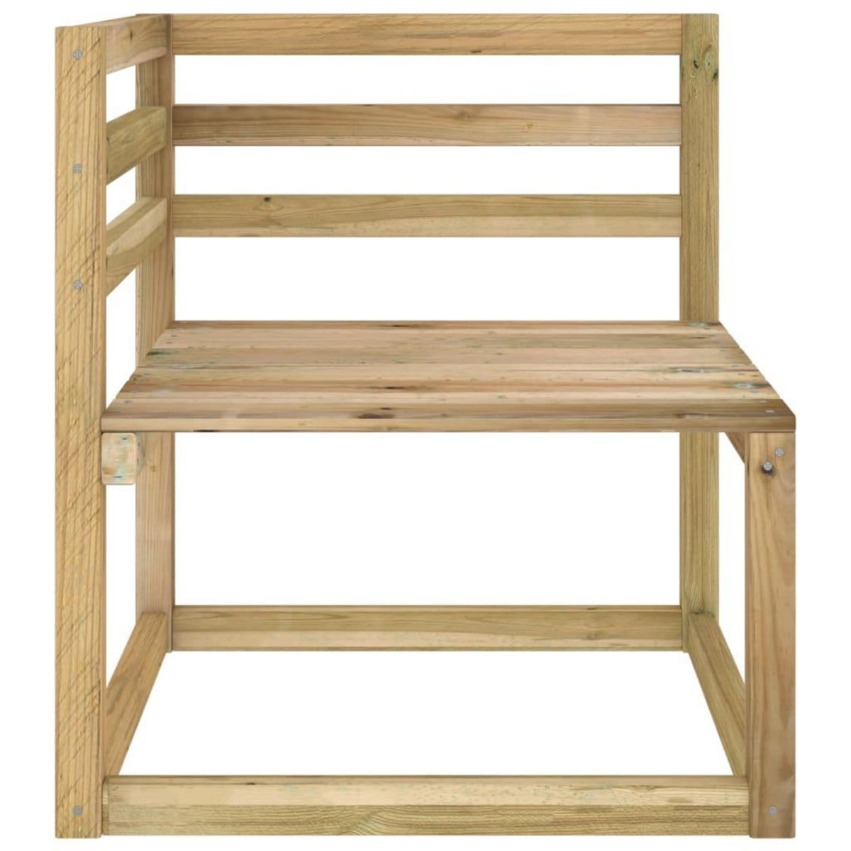 VIDAXL Canapes d'angle palette de jardin 2 pcs Pin impregne de vert