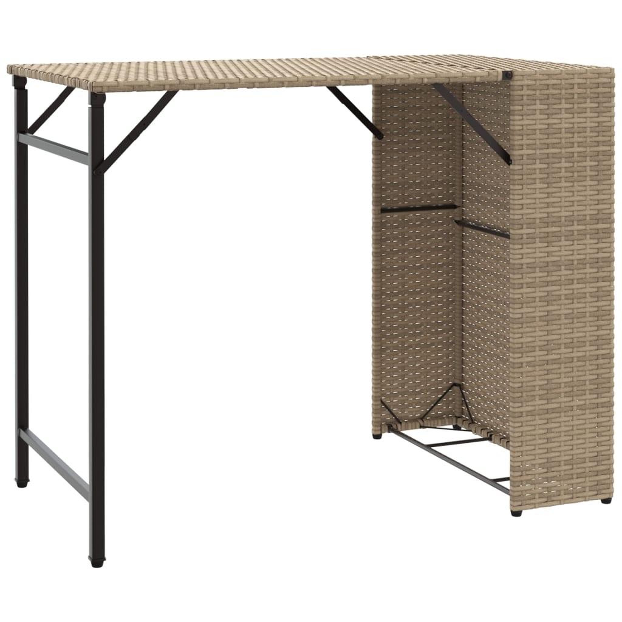 Voir la diapositive 4 : VIDAXL Ensemble a manger de jardin 5 pcs pliable beige resine tressee