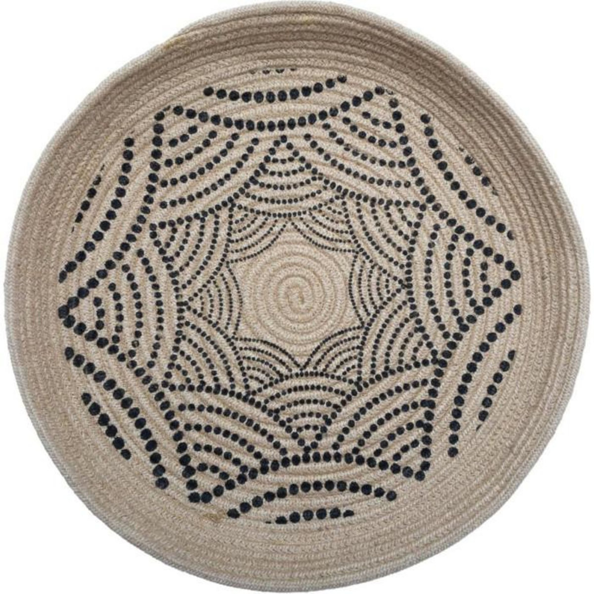 ATMOSPHERA Lot de 2 Décorations Murales Jute  Panier  48cm Naturel