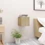 Voir la diapositive 2 : VIDAXL Tables de chevet 2pcs Chene sonoma 30,5x30x30cm Bois ingenierie