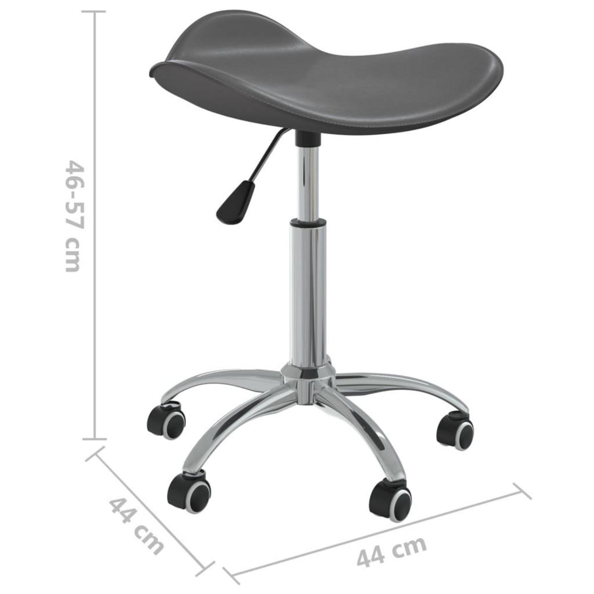 VIDAXL Chaise de bureau Gris Similicuir