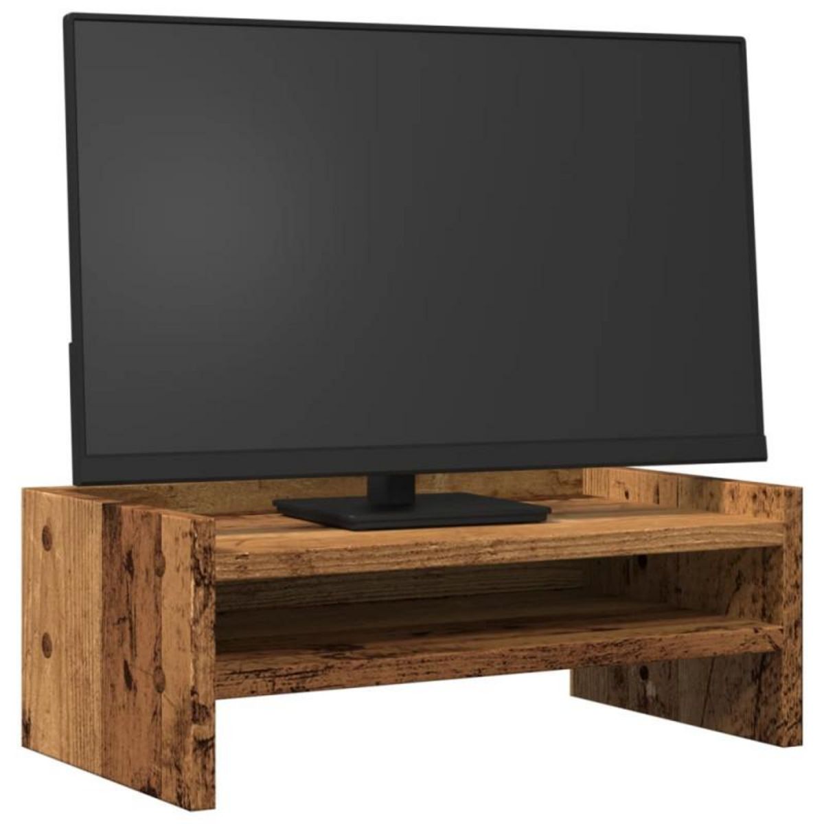 VIDAXL Support de moniteur vieux bois 42x24x16 cm bois d ingénierie