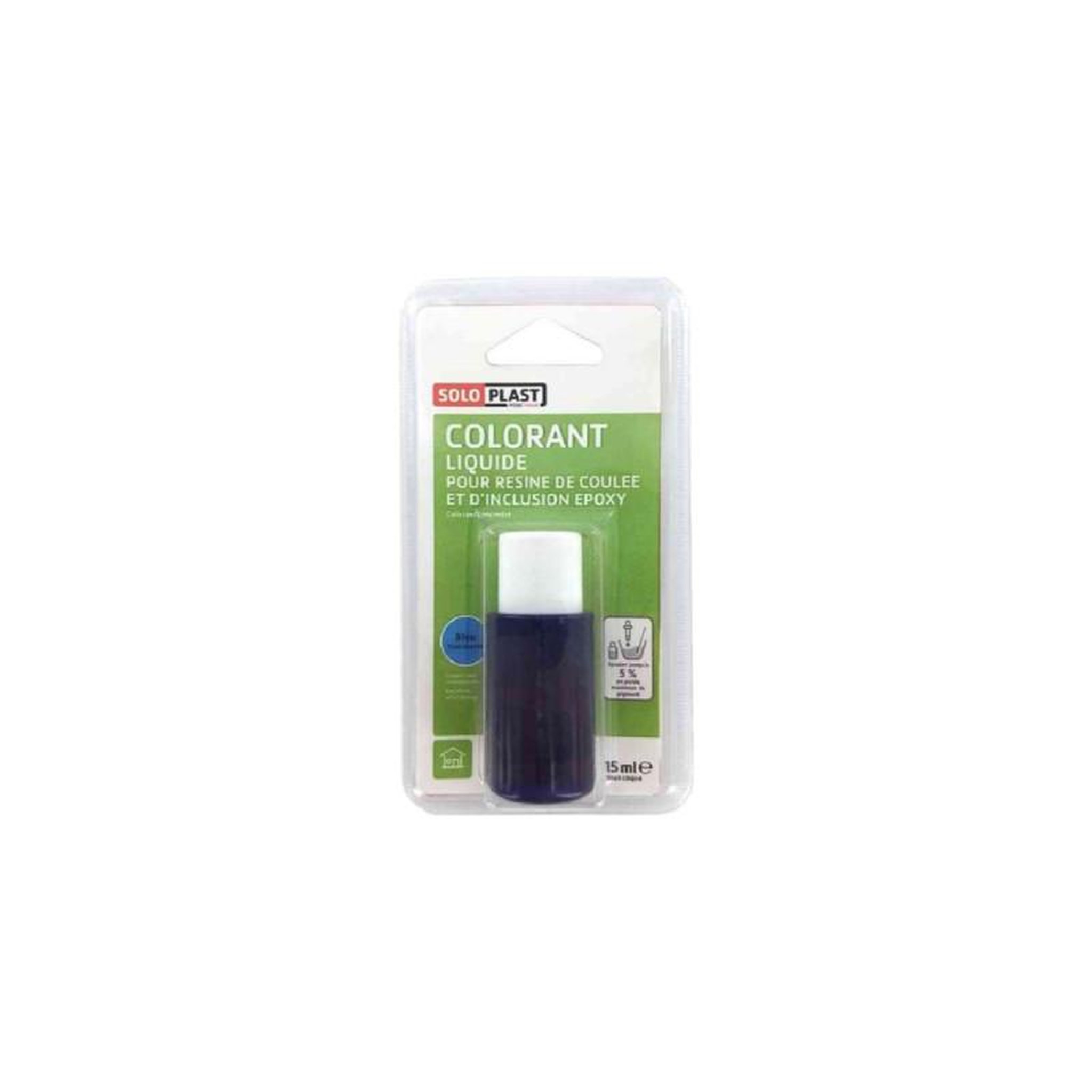 Soloplast Liquide colorant pour résine soloplast 15ml bleu translucide