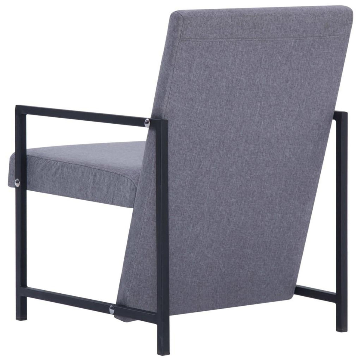 VIDAXL Fauteuil gris clair tissu