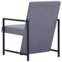 Voir la diapositive 5 : VIDAXL Fauteuil gris clair tissu