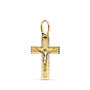 Voir la diapositive 1 : L'ATELIER D'AZUR Pendentif  - Médaille Christ sur la Croix Or 18 Carats 750 Jaune - Chaines Offertes