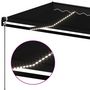 Voir la diapositive 5 : VIDAXL Auvent manuel retractable avec LED 450x350 cm Anthracite