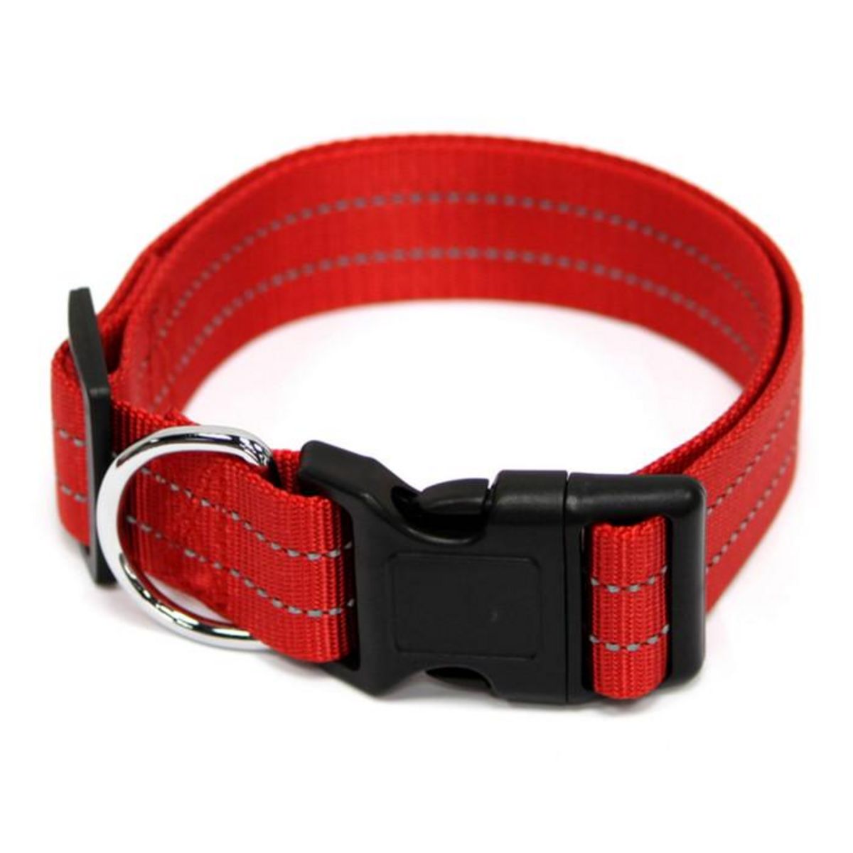 Paris Prix Collier Réglable  Coutures Réfléchissantes  70cm Rouge