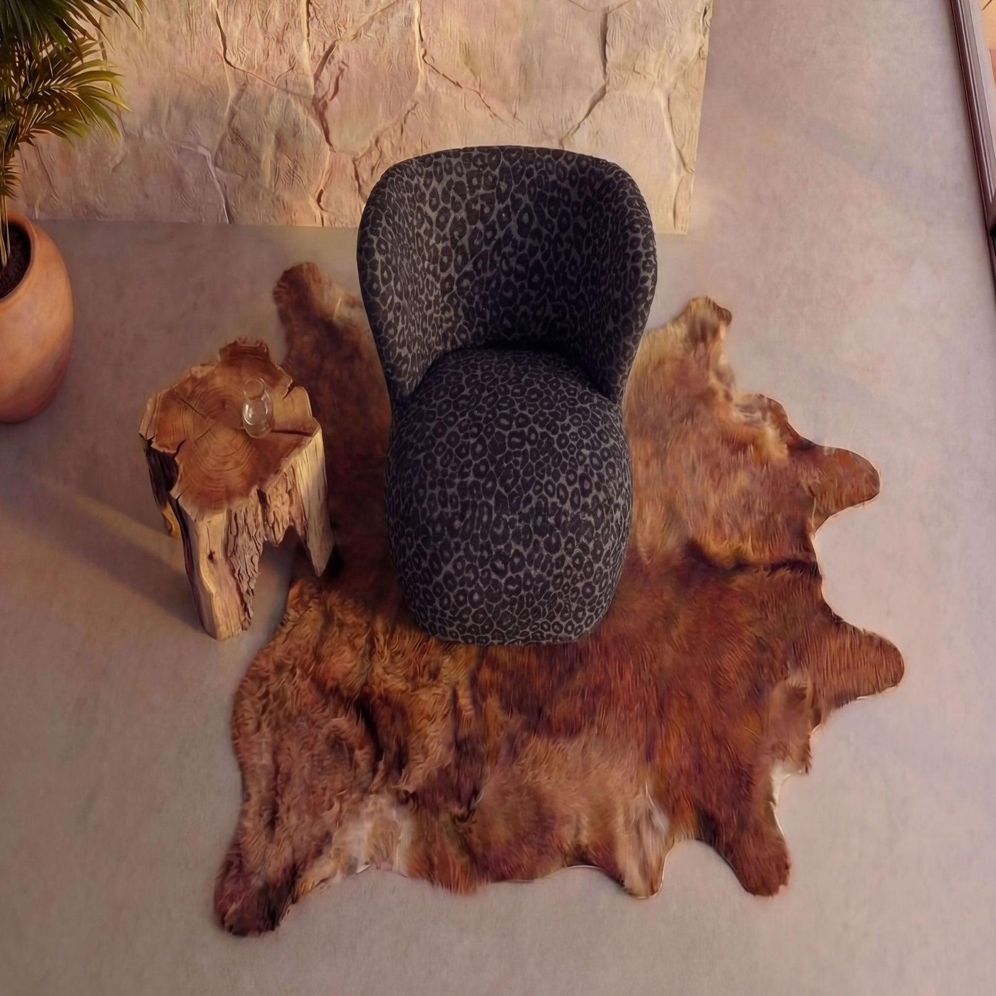 Voir la diapositive 4 : CASANOVA PARIS Capri - fauteuil tissu imprimé animalier