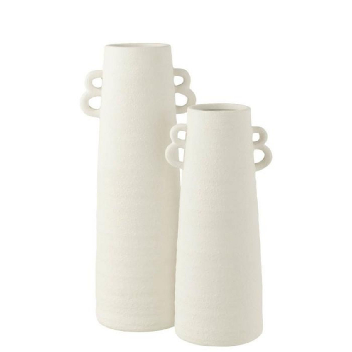 Paris Prix Vase Conique avec Anses  Russel  44cm Blanc