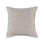 Voir la diapositive 4 : FUTURE HOME Lot de 2 taies d'oreiller unies en coton finition bourdon