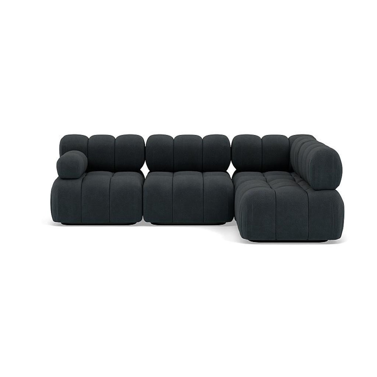 LISA DESIGN Ruby - canapé modulable d'angle droit 5 places en velours texturé