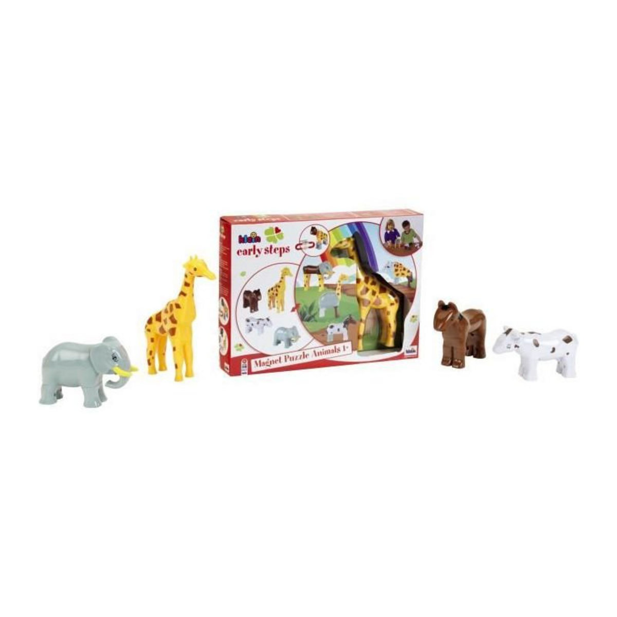 Klein Animaux magnétiques - KLEIN - 0065 - 4 grands animaux Funny Puzzle, boîte ouverte - 16 pieces - Des 12 mois