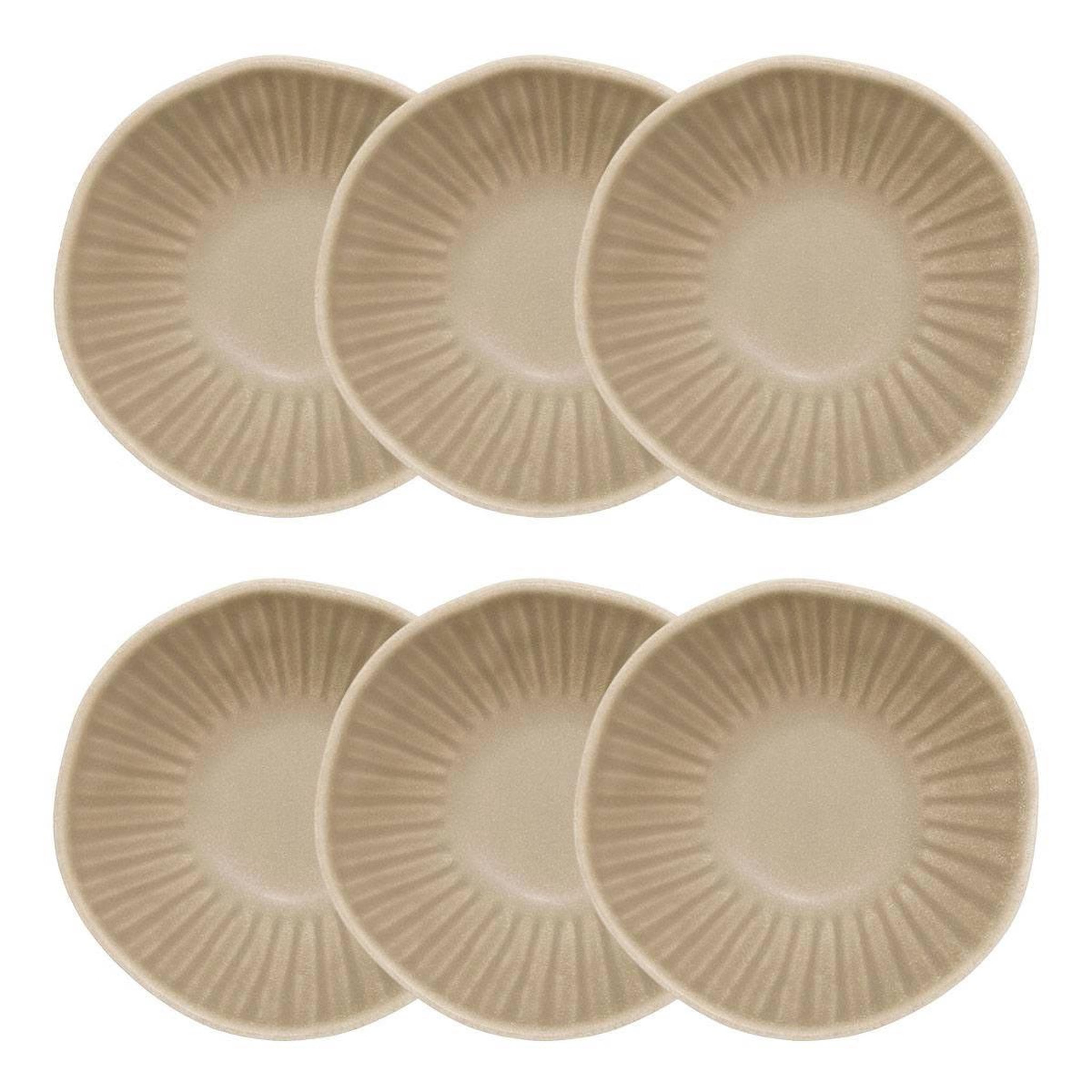 SECRET DE GOURMET Lot de 6 coupelles en faïence  nyero  14cm beige