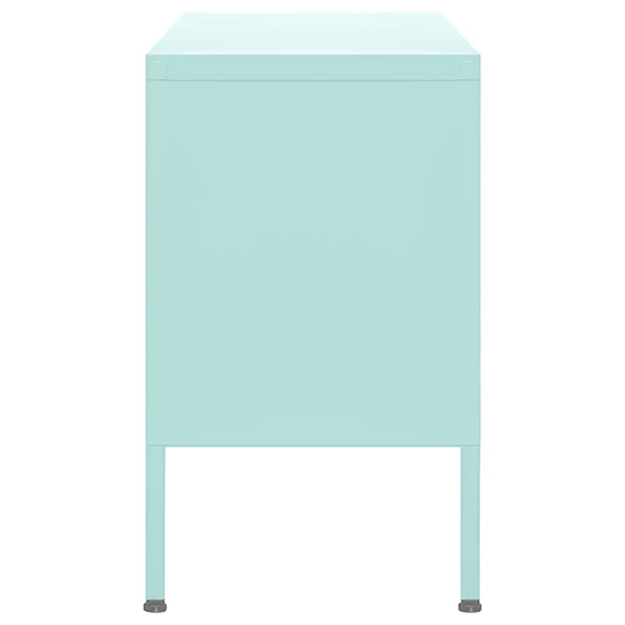 Voir la diapositive 4 : VIDAXL Meuble TV Vert menthe 105x35x50 cm Acier