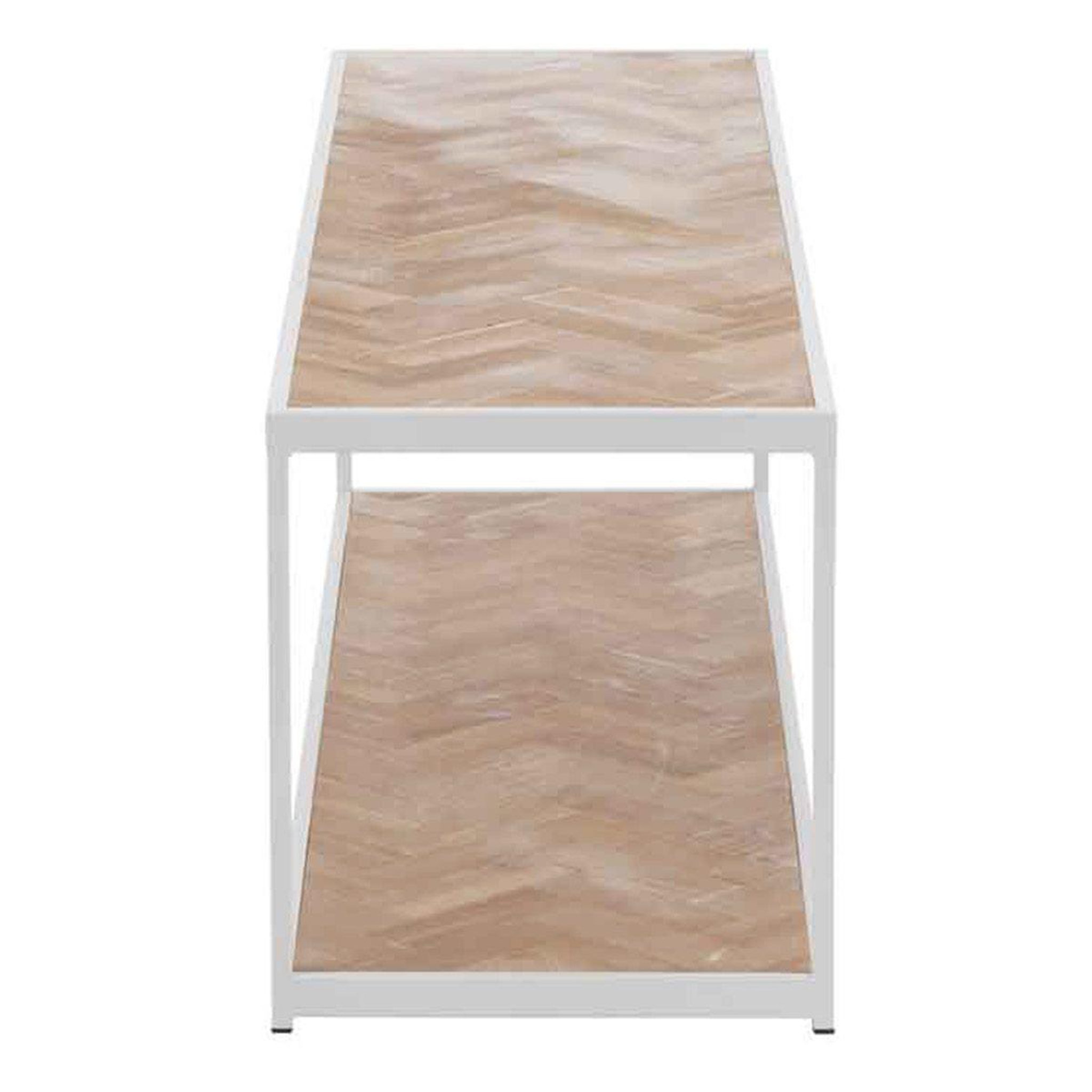 Voir la diapositive 3 : J-LINE Table basse 2 niveaux  miraza  150cm naturel & blanc