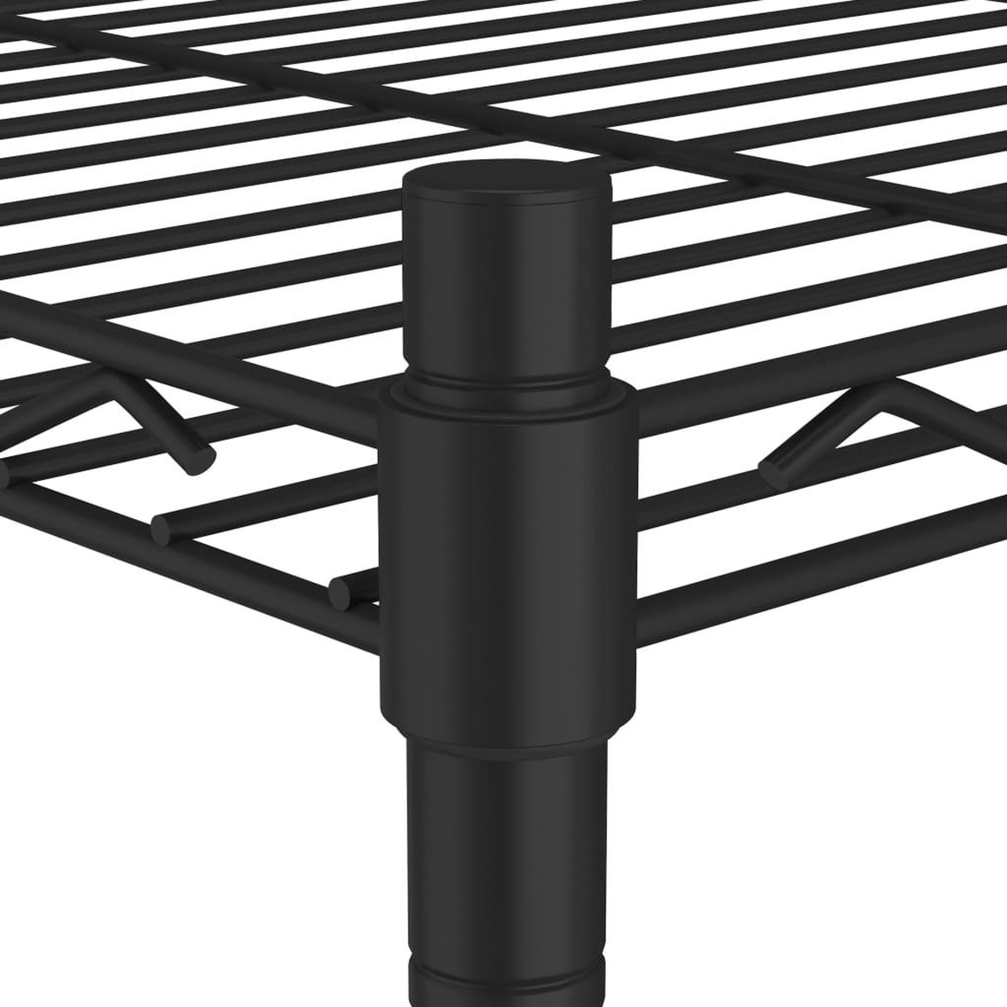 Voir la diapositive 5 : VIDAXL Etagere de rangement 4 niveaux et roues 90x35x137cm Noir 200 kg