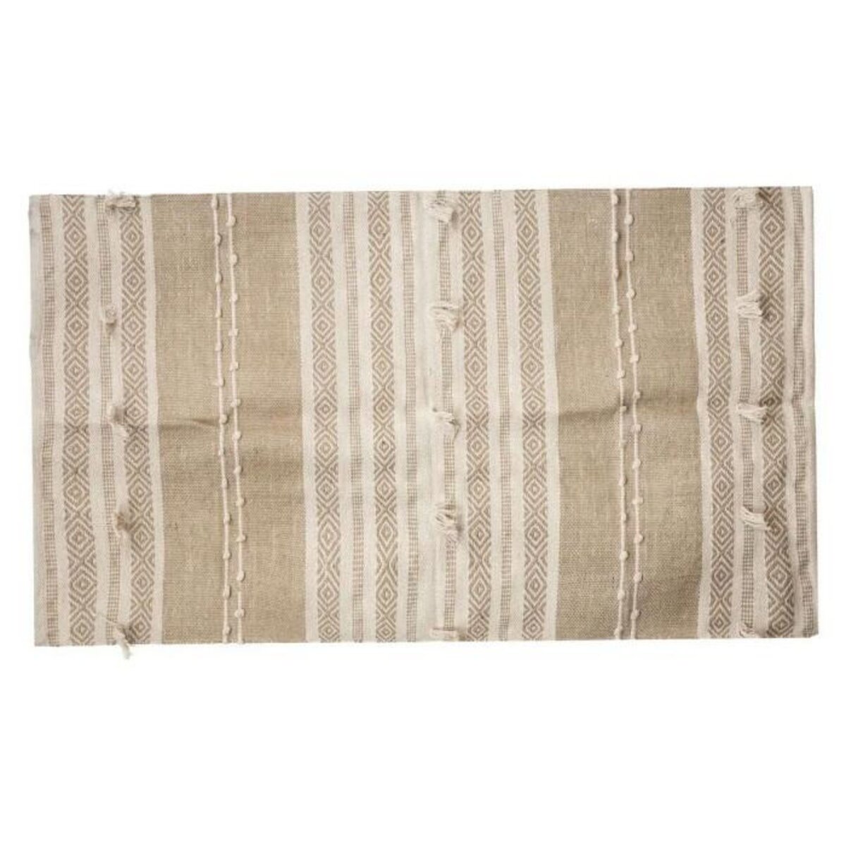 ATMOSPHERA Tapis Déco en Jute  3D Pompons  90x150cm Ivoire
