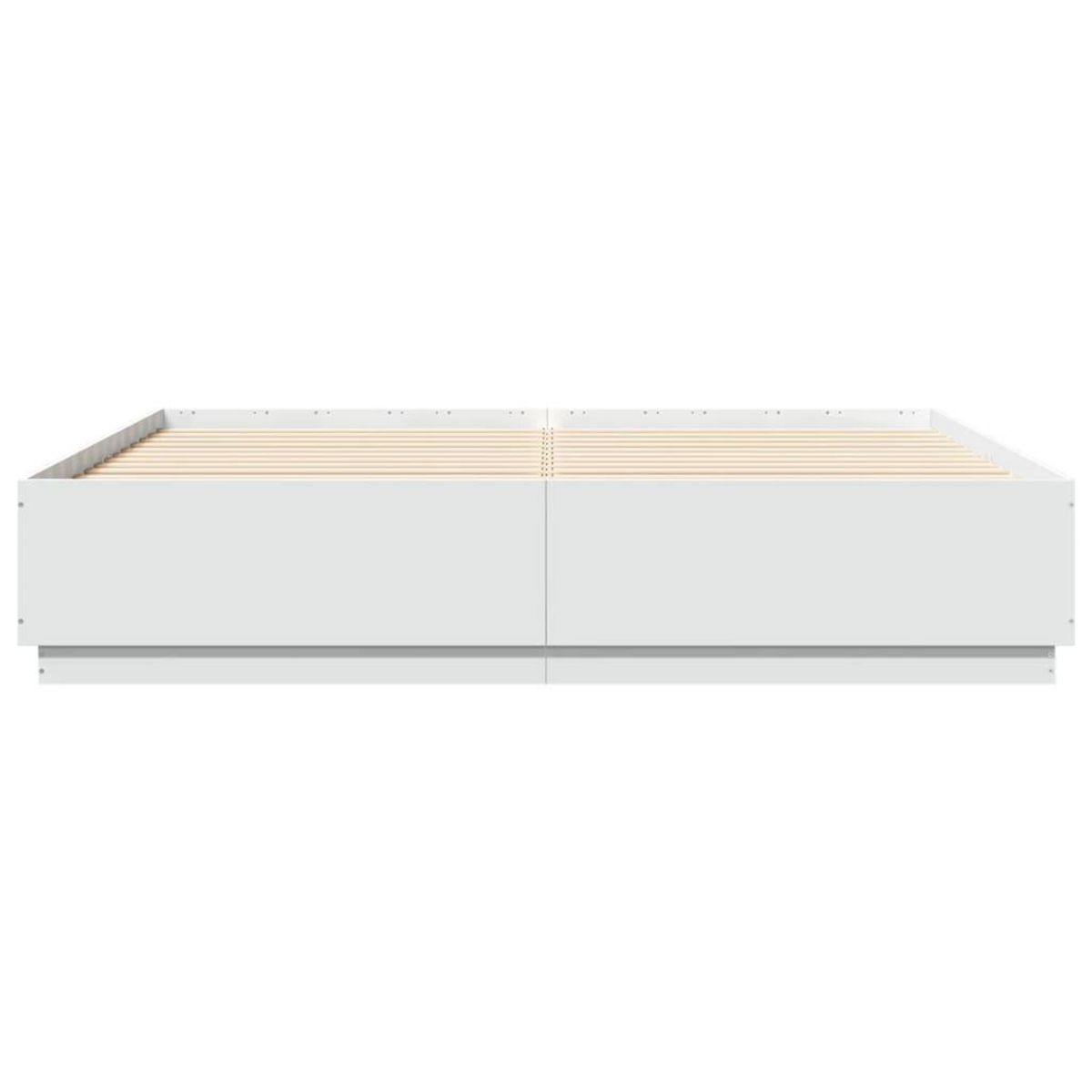 VIDAXL Cadre de lit avec LED sans matelas blanc 180x200 cm