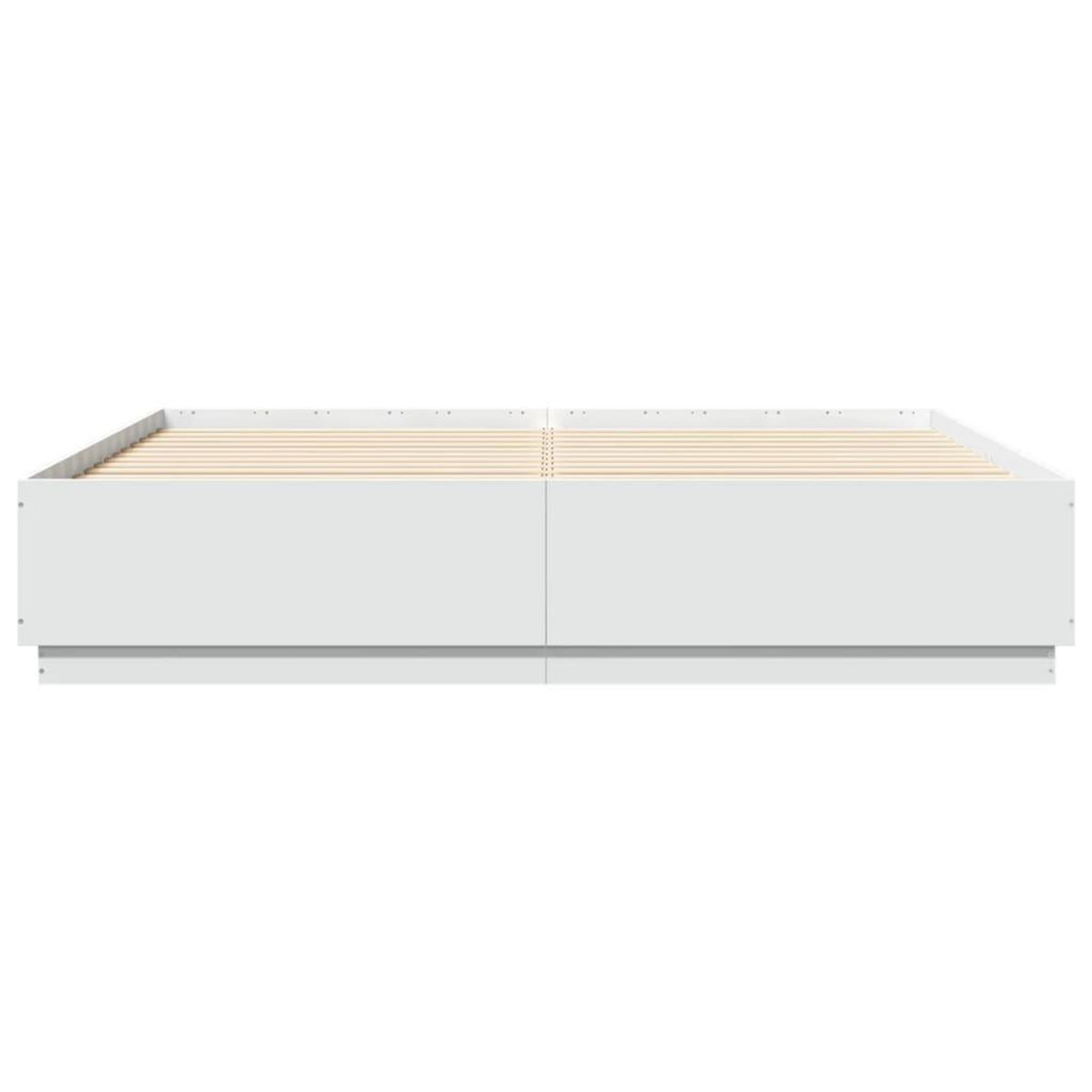 VIDAXL Cadre de lit avec LED sans matelas blanc 180x200 cm