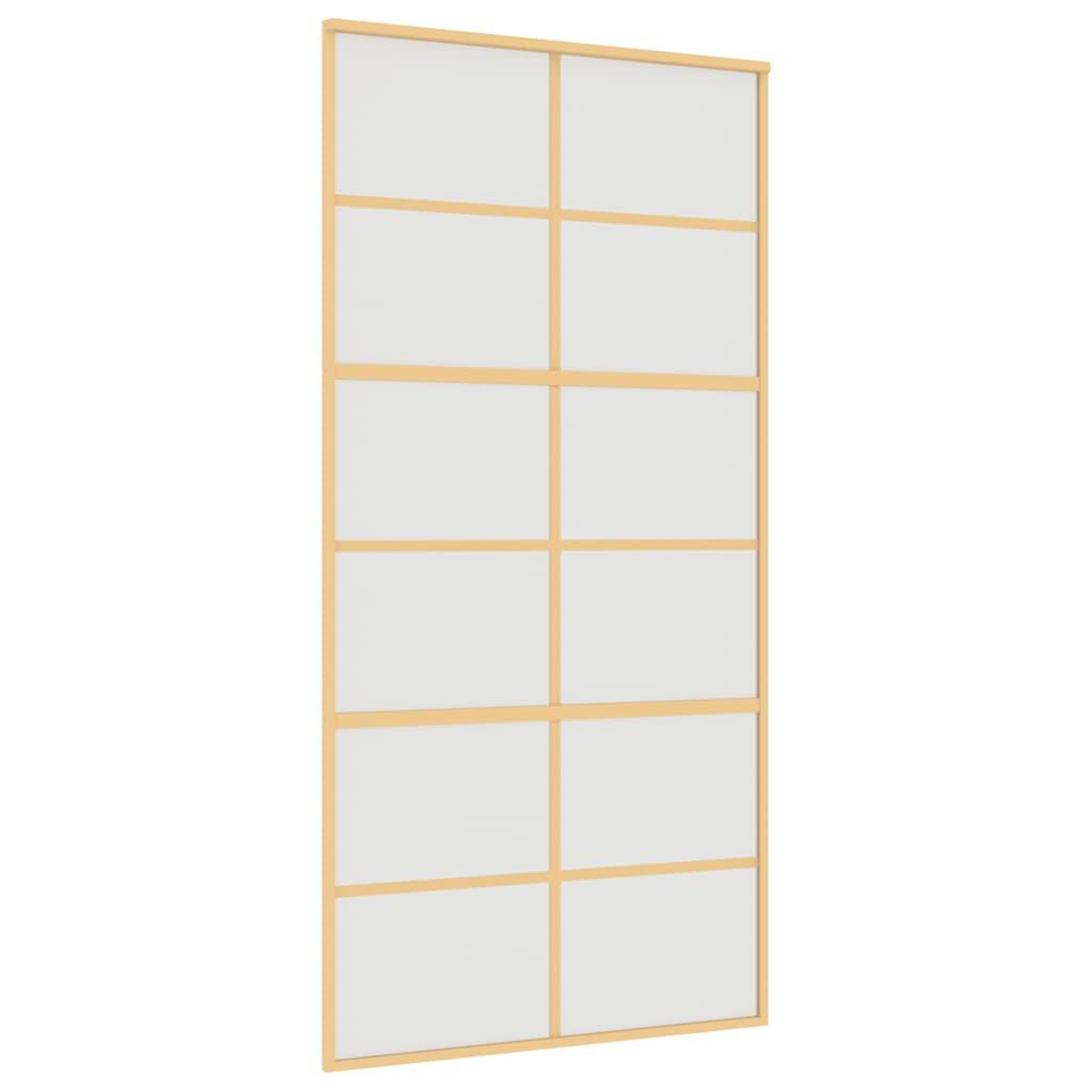 Voir la diapositive 2 : VIDAXL Porte coulissante dore 102,5x205 cm verre ESG depoli aluminium