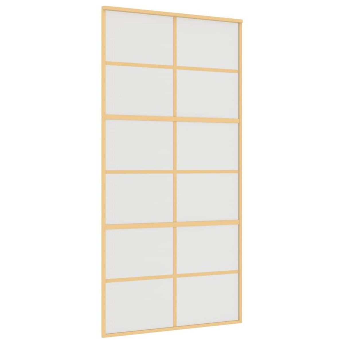 VIDAXL Porte coulissante dore 102,5x205 cm verre ESG depoli aluminium