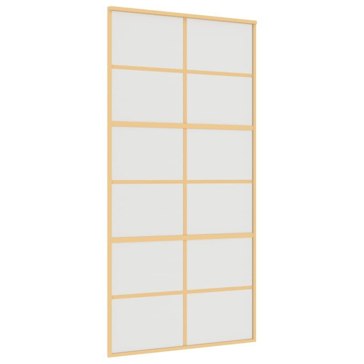 VIDAXL Porte coulissante dore 102,5x205 cm verre ESG depoli aluminium