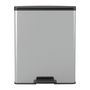 Voir la diapositive 2 : CURVER Poubelle Rectangle - DECO BIN - CURVER - 65L - Design moderne - 49 x 29 x 61 cm - Gris métallisé