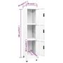 Voir la diapositive 6 : VIDAXL Armoire a casiers Blanc 38x45x180 cm Acier