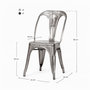 Voir la diapositive 4 : MAISON PAVANE Pack 4 chaises industrielles en métal gris-Indus