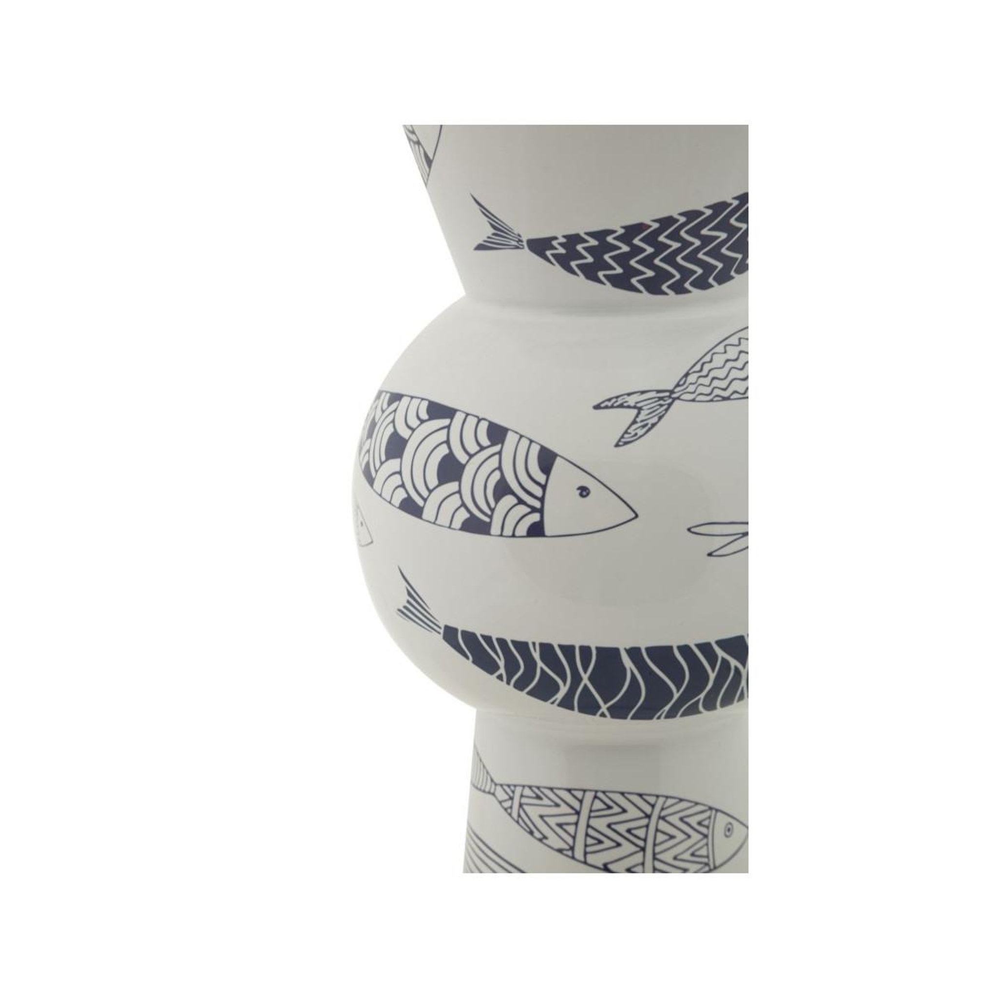 Voir la diapositive 3 : Paris Prix Vase haut en céramique  poissons  38cm multicolore