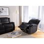 Voir la diapositive 2 : Fauteuil relax électrique pu coloris noir HELENA