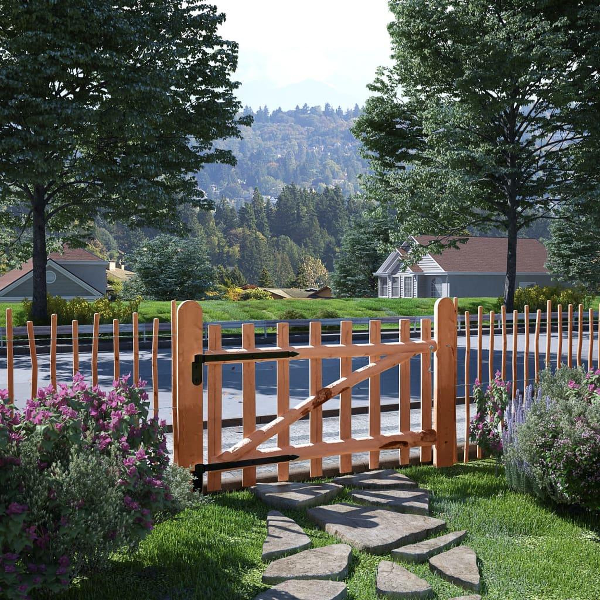 VIDAXL Portillon de cloture Bois de noisetier impregne 100x60 cm