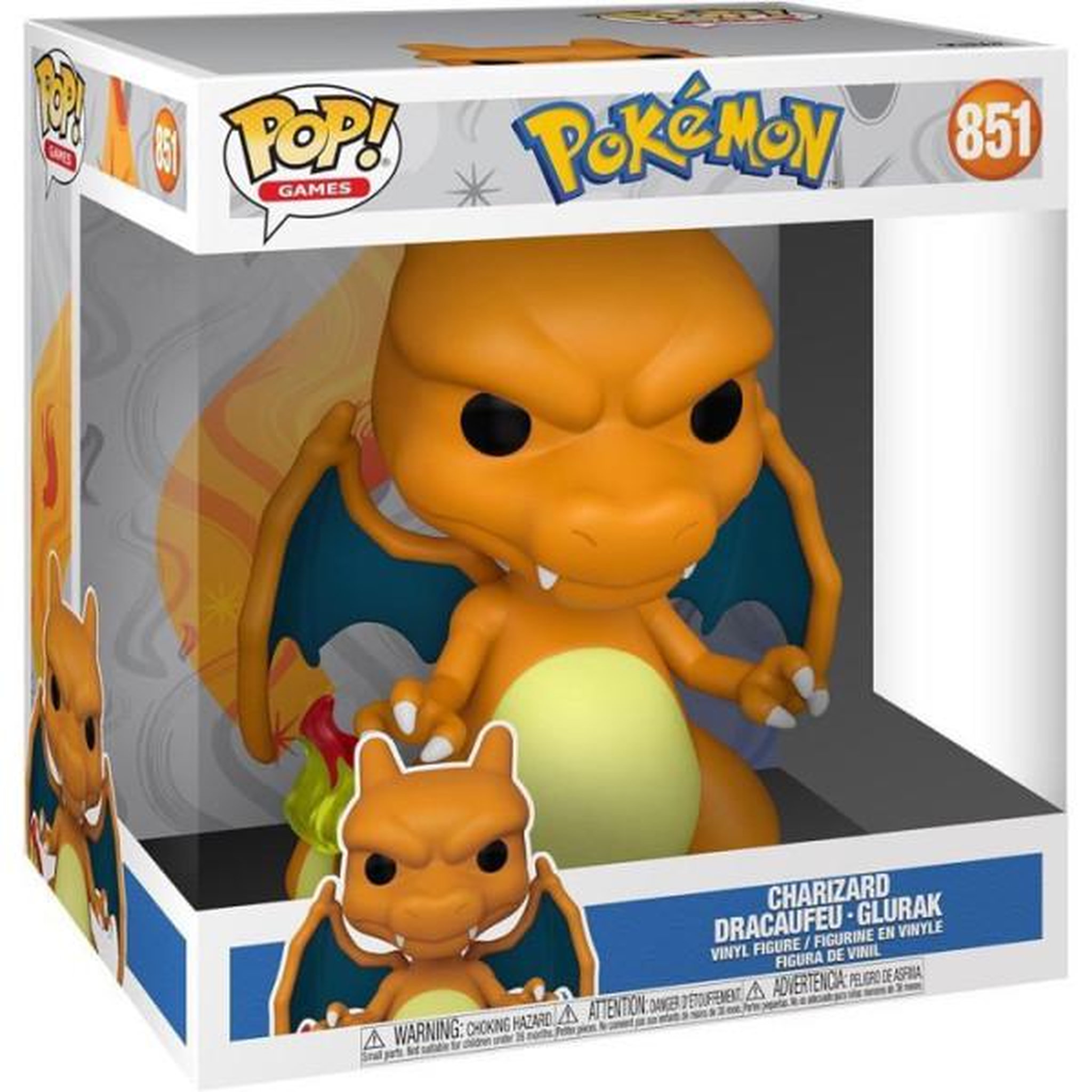 Funko Figurine - FUNKO - Jumbo Pop ! Charizard - 25,4 cm - Exclusif - Pokémon
