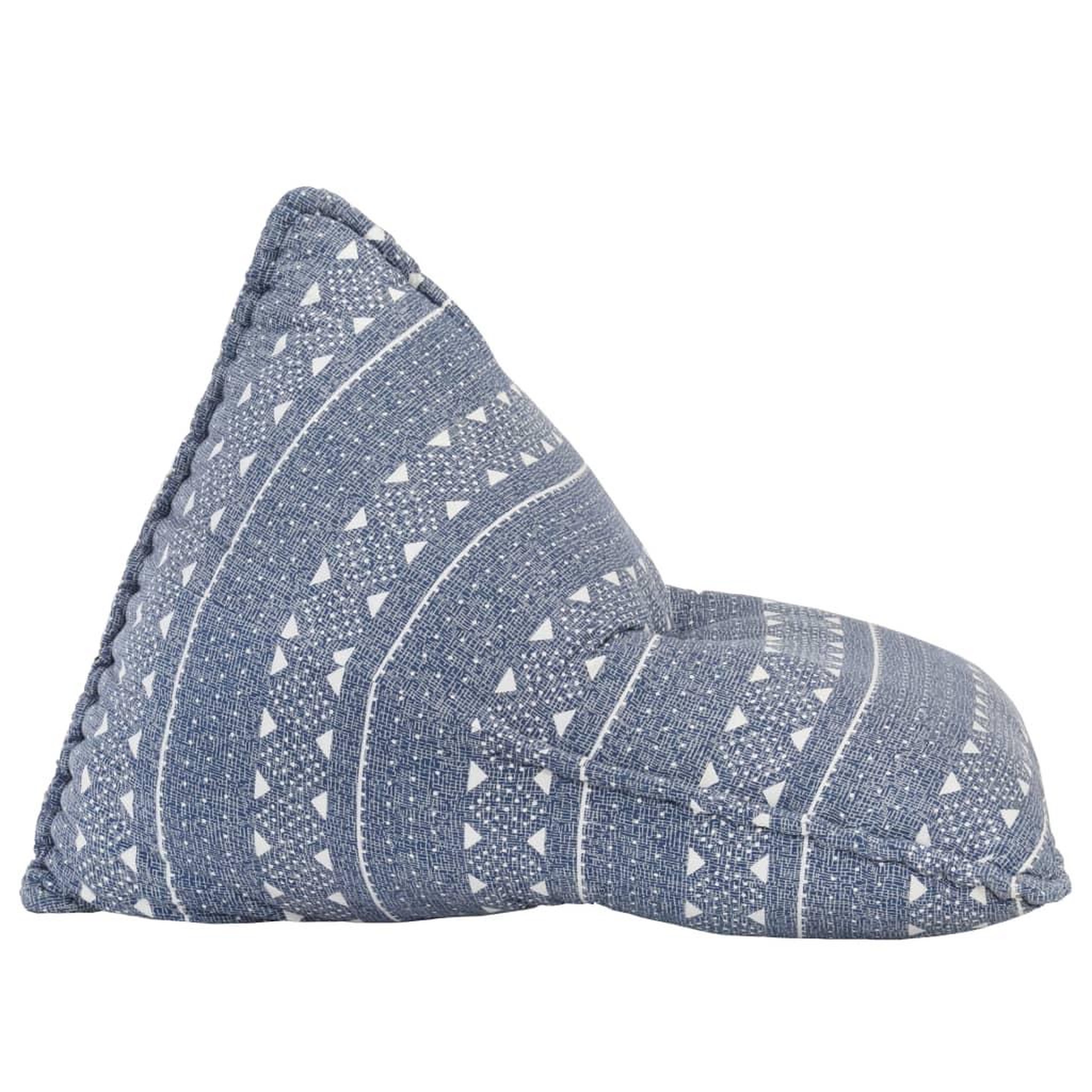 Voir la diapositive 3 : VIDAXL Canape pouf Indigo Tissu Patchwork