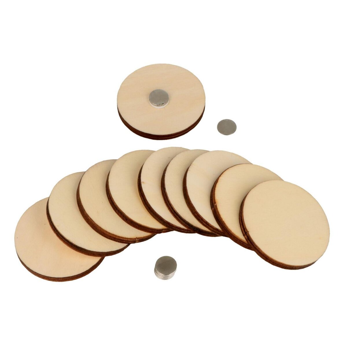Artemio 10 magnets en bois à personnaliser