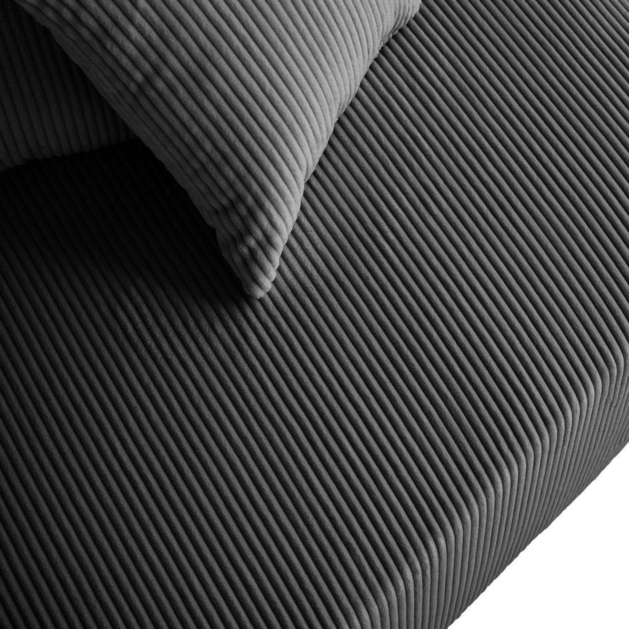 Voir la diapositive 5 : LISA DESIGN Edinburg - canapé modulable d'angle réversible 4 places - en velours côtelé