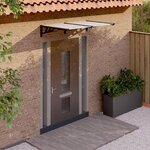 VIDAXL Auvent de porte Noir et transparent 152,5x90 cm Polycarbonate
