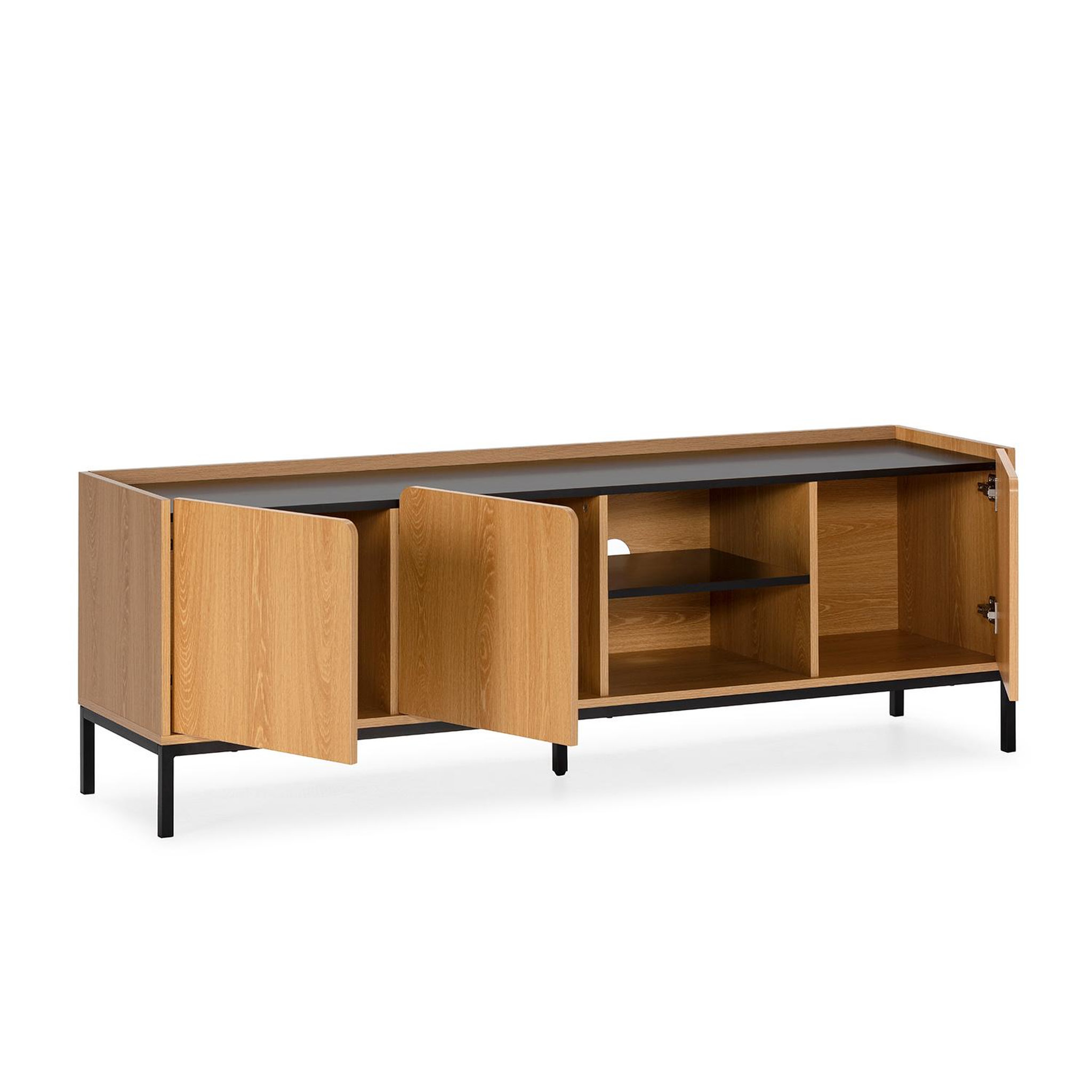 Voir la diapositive 5 : VS VENTA-STOCK Meuble Tv Curva 3 portes couleur Chêne