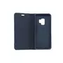 amahousse Housse noire Galaxy S9 surpiqûres folio aimanté clou doré
