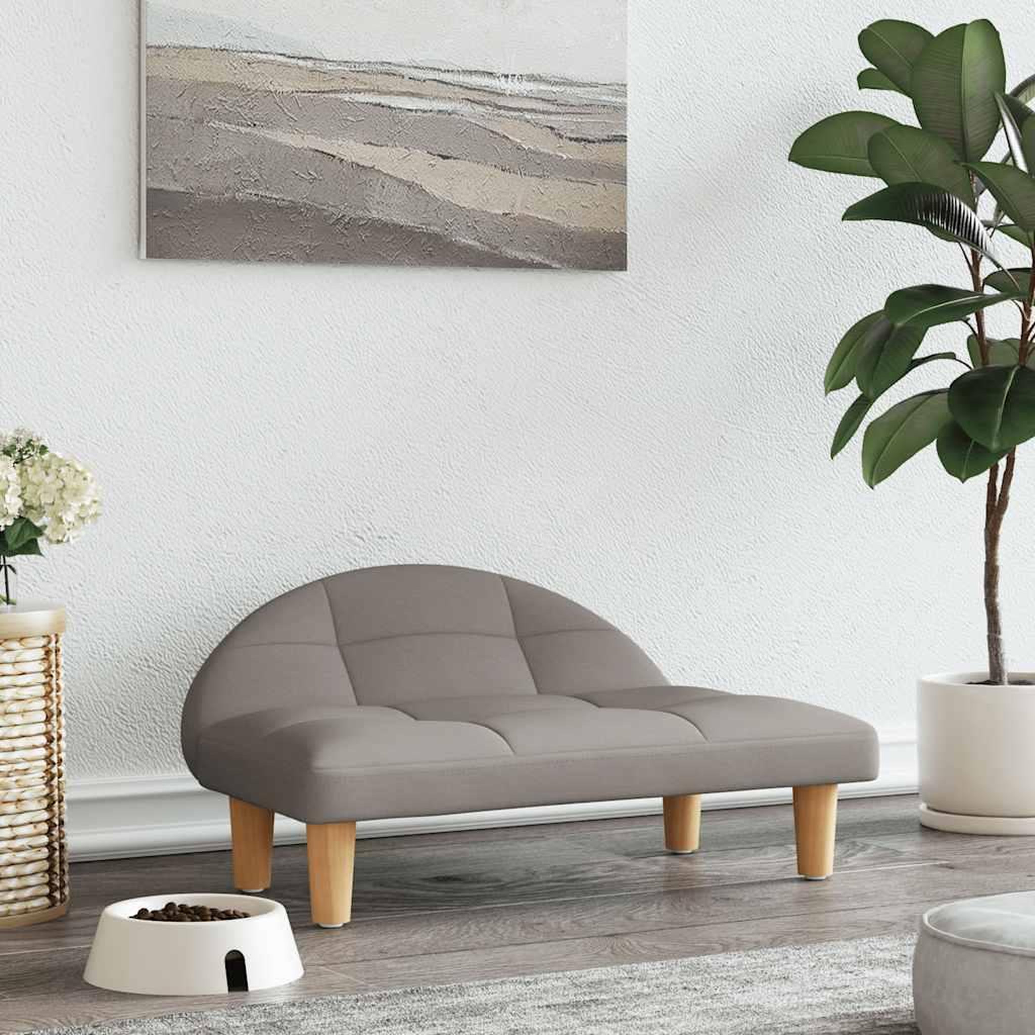 VIDAXL Lit pour chien taupe 70x52x30 cm tissu