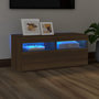 Voir la diapositive 1 : VIDAXL Meuble TV avec lumieres LED Chene marron 90x35x40 cm