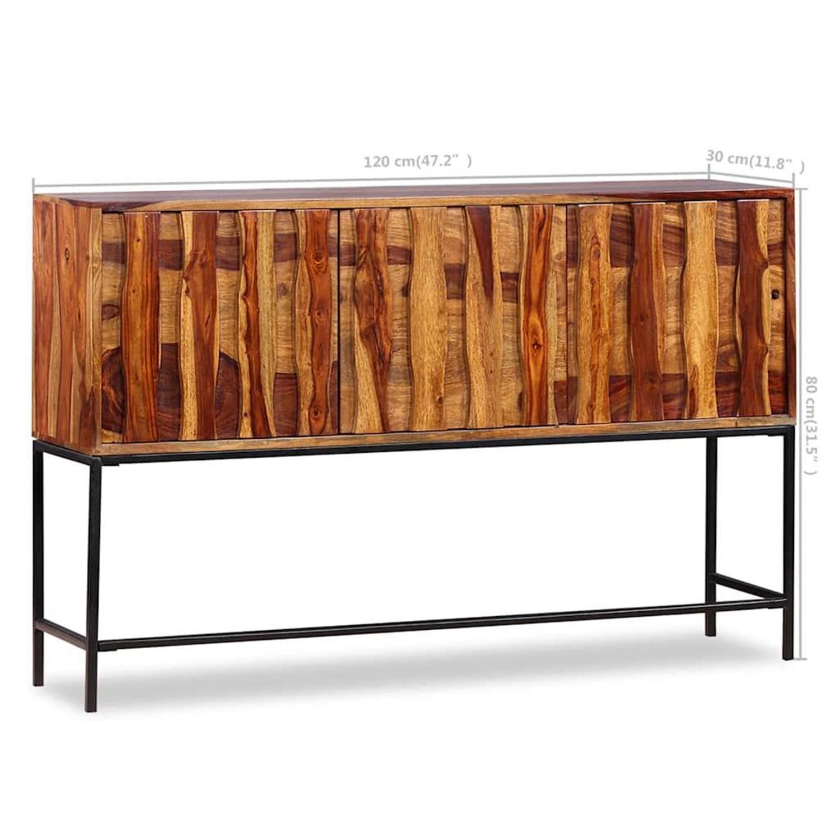 VIDAXL Buffet Bois massif 120x30x80 cm