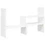 VIDAXL Support pour moniteur Blanc (39-72)x17x43 cm Bois de pin solide