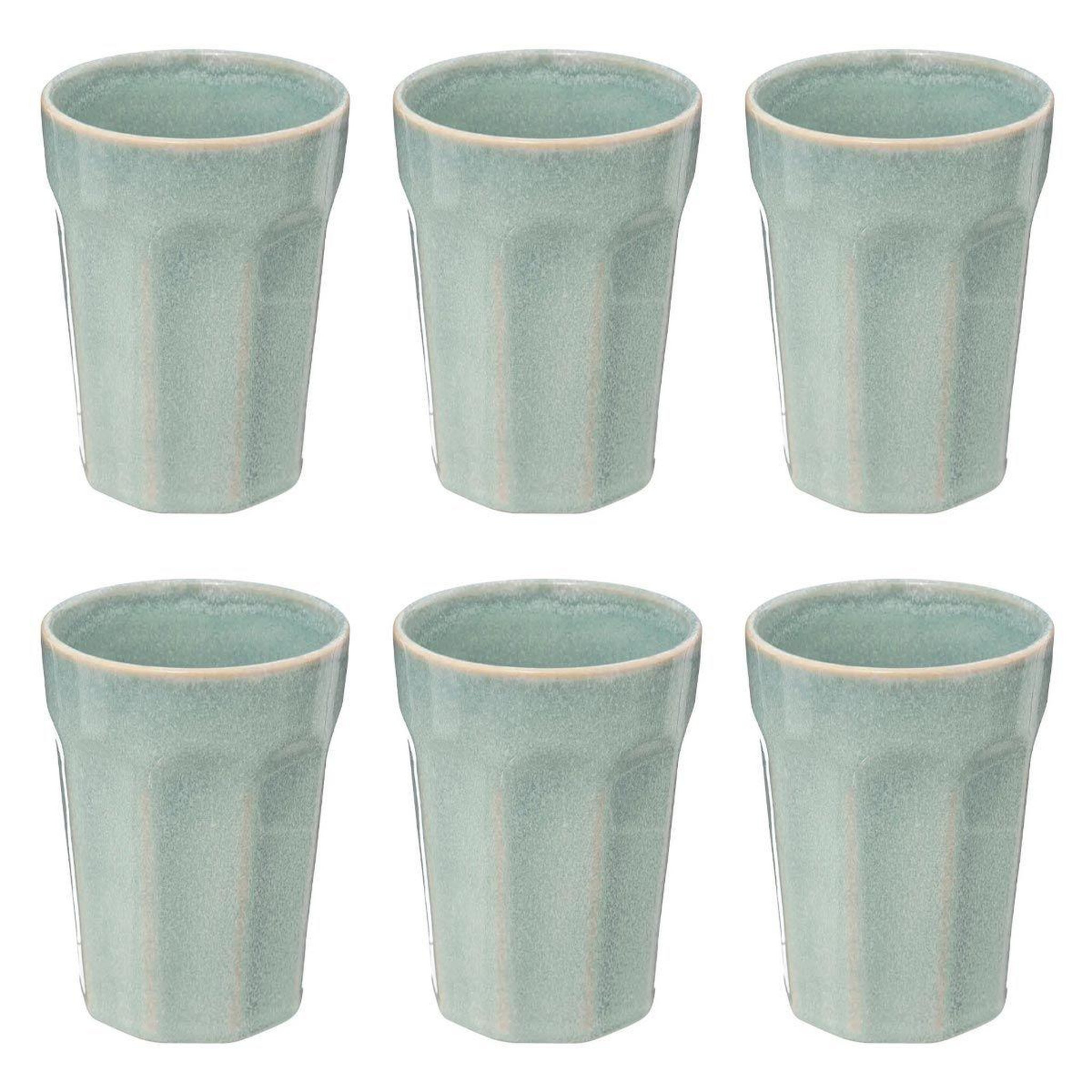 Voir la diapositive 1 : SECRET DE GOURMET Lot de 6 mugs design  roma  40cl bleu clair