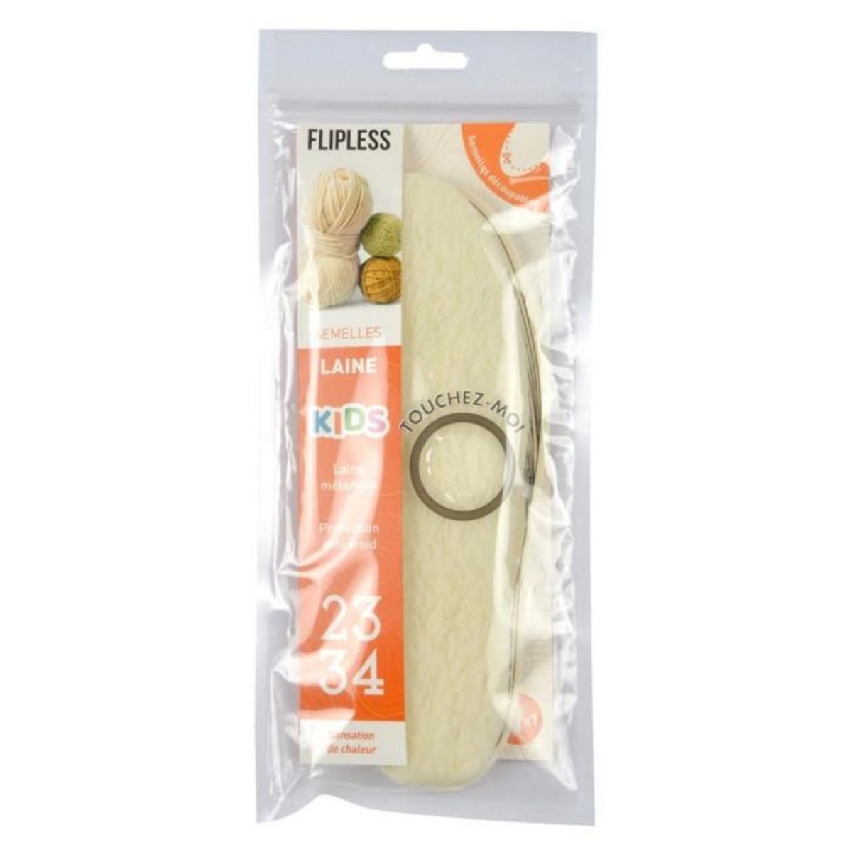 Paris Prix Semelles Enfant  Laine  Taille 23/34 Blanc